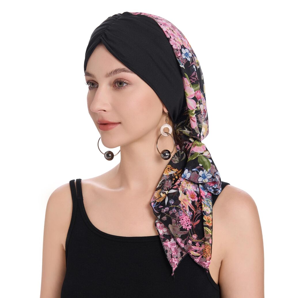 8782 Chemo Headwear Head Scarf Headwraps Long Head Covering Lightweight